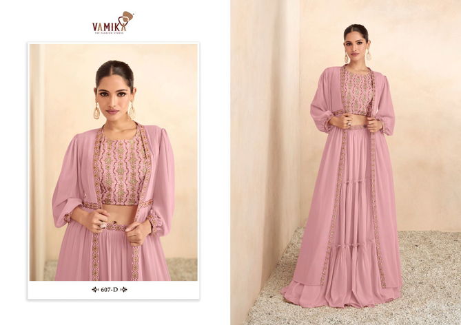 Celebrity Vol 2 By Vamika Party Wear Indo Western Lehenga Wholesale Market In Surat